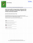 Research paper thumbnail of How mass public transportation influences the retention intentions of Australian regional and remote university students