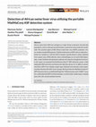 Research paper thumbnail of Detection of African swine fever virus utilizing the portable MatMaCorp ASF detection system