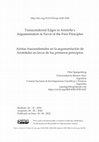 Research paper thumbnail of Aristas trascendentales en la argumentación de Aristóteles en favor de los primeros principios