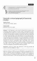 Research paper thumbnail of Towards a Critical Geography of American Studies