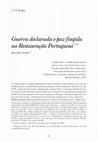 Research paper thumbnail of Guerra declarada e paz fingida na Restauração Portuguesa