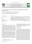 Research paper thumbnail of Correlation between mechanical, optical and chemical properties of thin films deposited by PECVD