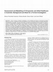 Research paper thumbnail of Assessment and modelling of chiropractic and allied healthcare in Australia: background and need for a formal investigation