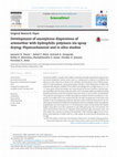 Research paper thumbnail of Development of amorphous dispersions of artemether with hydrophilic polymers via spray drying: Physicochemical and in silico studies