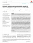 Research paper thumbnail of Phenotypic effects of the Y chromosome are variable and structured in hybrids among house mouse recombinant lines