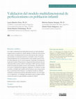 Research paper thumbnail of Validación del modelo multidimensional de perfeccionismo en población infantil