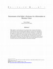 Research paper thumbnail of Determinants of the Public's Preference for a Referendum on Monetary Union