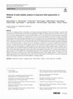 Research paper thumbnail of Methods of yield stability analysis in long-term field experiments. A review