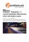 Research paper thumbnail of Paolo Vites, "Asbestos". Il rumore spezzato della parola che è nel nostro cuore