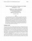 Research paper thumbnail of Interface Structure and Energy Calculations for Carbide Precipitates in γ-TiAl