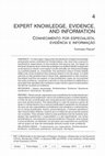 Research paper thumbnail of ExpErt KnowlEdgE , EvidEncE , and information ConheCimento por espeCialista