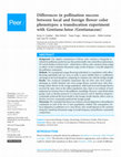 Research paper thumbnail of Differences in pollination success between local and foreign flower color phenotypes: a translocation experiment with Gentiana lutea (Gentianaceae)