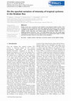 Research paper thumbnail of On the epochal variation of intensity of tropical cyclones in the Arabian Sea