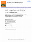 Research paper thumbnail of Manganese status of New Zealand pastures 1. Toxicity in ryegrass, white clover, and lucerne