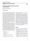 Research paper thumbnail of The importance of high-quality data and analytics during the pandemic