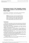 Research paper thumbnail of Development trends of the hospitality industry and domestic tourism in rural territories of the Rostov region