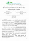 Research paper thumbnail of The General Factor of Personality: History of an Interdisciplinary Venture