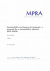 Research paper thumbnail of Sustainability and Human Development: A Proposal for a Sustainability Adjusted Human Development Index