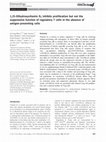 Research paper thumbnail of 1,25-Dihydroxyvitamin D3 inhibits proliferation but not the suppressive function of regulatory T cells in the absence of antigen-presenting cells