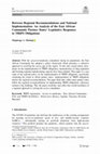 Research paper thumbnail of Between Regional Recommendations and National Implementation: An Analysis of the East African Community Partner States’ Legislative Responses to TRIPS Obligations