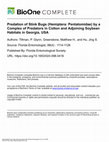 Research paper thumbnail of Predation of Stink Bugs (Hemiptera: Pentatomidae) by a Complex of Predators in Cotton and Adjoining Soybean Habitats in Georgia, USA