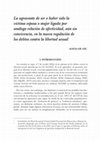 Research paper thumbnail of La agravante de ser o haber sido la víctima esposa o mujer ligada por análoga relación de afectividad, aún sin convivencia, en la nueva regulación de los delitos contra la libertad sexual