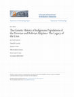 Research paper thumbnail of The Genetic History of Indigenous Populations of the Peruvian and Bolivian Altiplano: The Legacy of the Uros