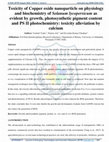 Research paper thumbnail of Toxicity of Copper oxide nanoparticle on physiology and biochemistry of Solanum lycopersicum as evident by growth, photosynthetic pigment content and PS II photochemistry: toxicity alleviation by calcium