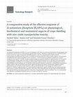 Research paper thumbnail of A comparative study of the effective response of di-potassium phosphate (K2HPO4) on physiological, biochemical and anatomical aspects of crops dwelling with zinc oxide nanoparticles toxicity