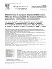 Research paper thumbnail of Effectiveness of European Atlanto-Mediterranean MPAs: Do they accomplish the expected effects on populations, communities and ecosystems?