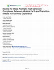 Research paper thumbnail of Neutral All Metal Aromatic Half-Sandwich Complexes Between Alkaline Earth and Transition Metals: An Ab-initio Exploration