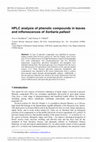 Research paper thumbnail of HPLC analysis of phenolic compounds in leaves and inflorescences of Sorbaria pallasii