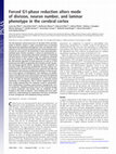 Research paper thumbnail of Forced G1-phase reduction alters mode of division, neuron number, and laminar phenotype in the cerebral cortex