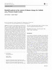 Research paper thumbnail of Rainfall analysis in the contest of climate change for Jeddah area, Western Saudi Arabia