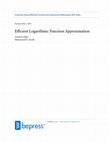 Research paper thumbnail of Efficient Logarithmic Function Approximation