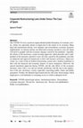 Research paper thumbnail of Corporate Restructuring Laws Under Stress: The Case of Spain