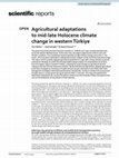 Research paper thumbnail of Agricultural adaptations to mid-late Holocene climate change in western Türkiye