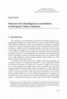 Research paper thumbnail of Patterns of technological accumulation in European Union countries