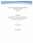 Research paper thumbnail of A Summary of Josef Conrad’s Heart of Darkness (1899) and Chinua Achebe’s criticism of Josef Conrad  (1961)