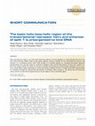 Research paper thumbnail of The basic helix-loop-helix region of the transcriptional repressor hairy and enhancer of split 1 is preorganized to bind DNA