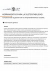 Research paper thumbnail of Herramientas para la sustentabilidad : Fortaleciendo la gestión de los emprendimientos sociales