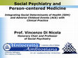 Research paper thumbnail of Social Psychiatry and Person-centered Medicine: Integrating Social Determinants (SDH) of Health and Adverse Childhood Experiences (ACE) with Clinical Practice