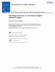 Research paper thumbnail of The Bologna Process: an international higher education regime