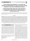 Research paper thumbnail of Acute schistosomiasis diagnosis: a new tool for the diagnosis of schistosomiasis in a group of travelers recently infected in a new focus of Schistosoma mansoni