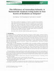 Research paper thumbnail of The Efficiency of Australian Schools: A Nationwide Analysis Using Gains in Test Scores of Students as Outputs