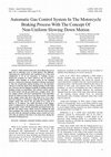 Research paper thumbnail of Automatic Gas Control System In The Motorcycle Braking Process With The Concept Of Non-Uniform Slowing Down Motion