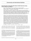 Research paper thumbnail of Community and International Nutrition Food Insecurity Is Associated with Adverse Health Outcomes among Human Infants and Toddlers 1 , 2