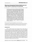 Research paper thumbnail of Measuring undergraduate students’ beliefs about and career interest in bioproducts and bioenergy