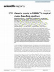 Research paper thumbnail of Genetic trends in CIMMYT’s tropical maize breeding pipelines