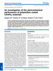 Research paper thumbnail of An investigation of the electrochemical performance of polyaniline coated LiFePO4materials